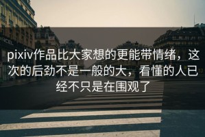 pixiv作品比大家想的更能带情绪，这次的后劲不是一般的大，看懂的人已经不只是在围观了