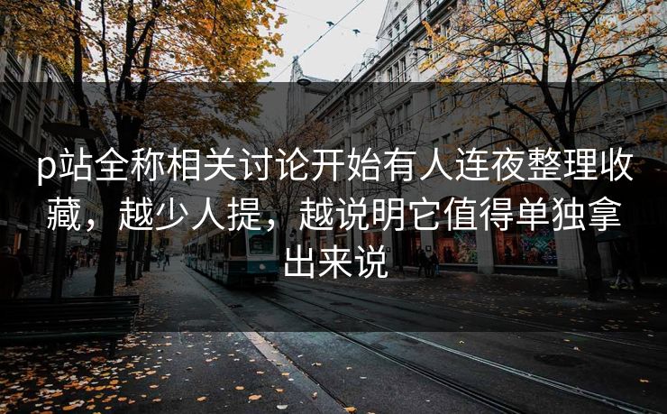 p站全称相关讨论开始有人连夜整理收藏，越少人提，越说明它值得单独拿出来说