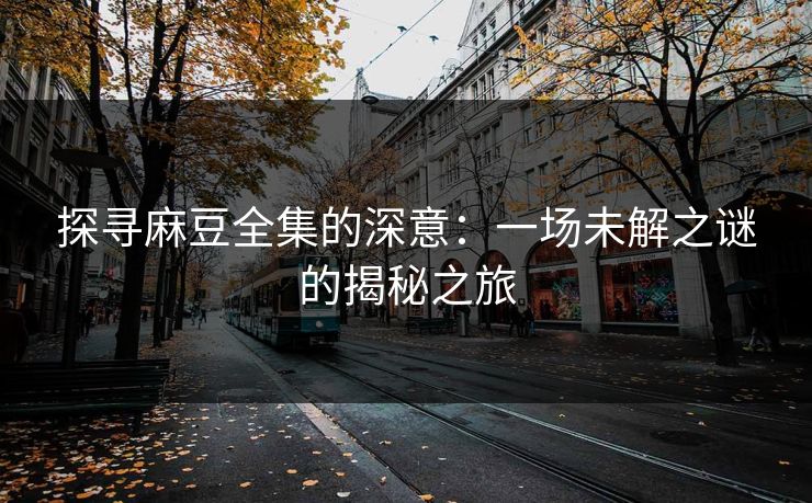 探寻麻豆全集的深意：一场未解之谜的揭秘之旅